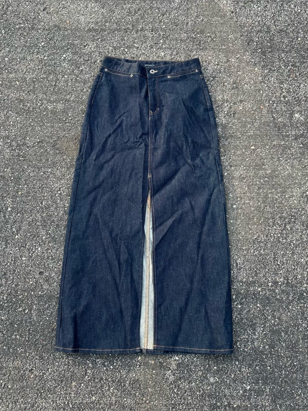 GAP stretch Dark Wash Denim Maxi Skirt Women's Size 4 Pencil Y2K 90s